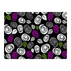 Purple Roses Pattern Double Sided Flano Blanket (mini)  by Valentinaart