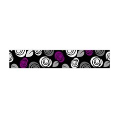 Purple Roses Pattern Flano Scarf (mini) by Valentinaart