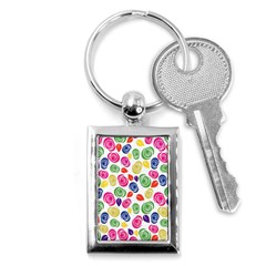 Colorful Roses Key Chains (rectangle)  by Valentinaart