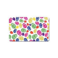 Colorful Roses Magnet (name Card) by Valentinaart