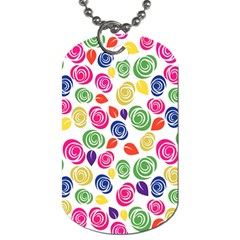 Colorful Roses Dog Tag (two Sides)