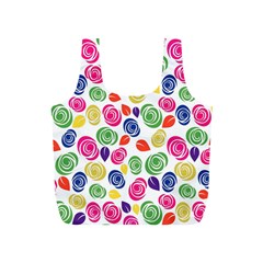 Colorful Roses Full Print Recycle Bags (s)  by Valentinaart