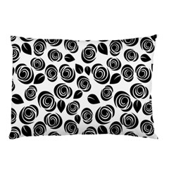 Black Roses Pattern Pillow Case by Valentinaart