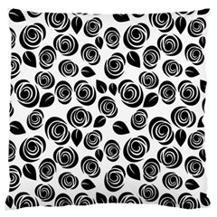 Black Roses Pattern Standard Flano Cushion Case (one Side) by Valentinaart