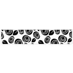 Black Roses Pattern Flano Scarf (small) by Valentinaart