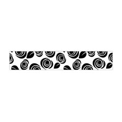 Black Roses Pattern Flano Scarf (mini) by Valentinaart