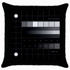 Grayscale Test Pattern Throw Pillow Case (black) by Nexatart