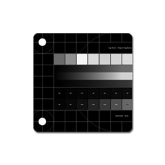 Grayscale Test Pattern Square Magnet by Nexatart