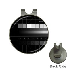 Grayscale Test Pattern Hat Clips With Golf Markers by Nexatart