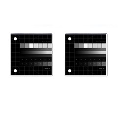 Grayscale Test Pattern Cufflinks (square) by Nexatart