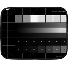 Grayscale Test Pattern Fleece Blanket (mini) by Nexatart