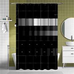 Grayscale Test Pattern Shower Curtain 48  X 72  (small)  by Nexatart