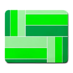 Green Shades Geometric Quad Large Mousepads by Nexatart