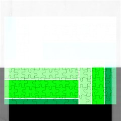 Green Shades Geometric Quad Rectangular Jigsaw Puzzl by Nexatart