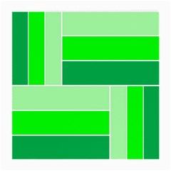 Green Shades Geometric Quad Medium Glasses Cloth by Nexatart