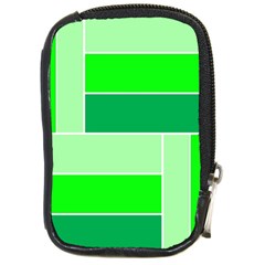 Green Shades Geometric Quad Compact Camera Cases by Nexatart