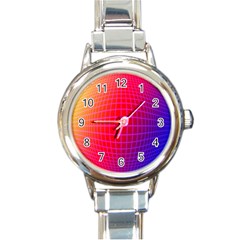 Grid Diamonds Figure Abstract Round Italian Charm Watch by Nexatart