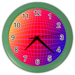 Grid Diamonds Figure Abstract Color Wall Clocks by Nexatart