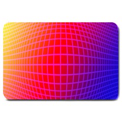 Grid Diamonds Figure Abstract Large Doormat  by Nexatart