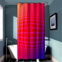 Grid Diamonds Figure Abstract Shower Curtain 36  X 72  (stall)  by Nexatart