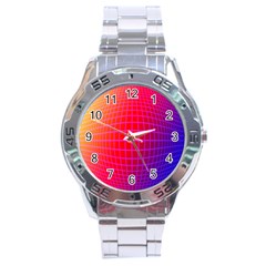 Grid Diamonds Figure Abstract Stainless Steel Analogue Watch by Nexatart