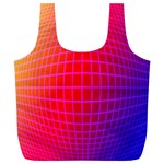 Grid Diamonds Figure Abstract Full Print Recycle Bags (L)  Front