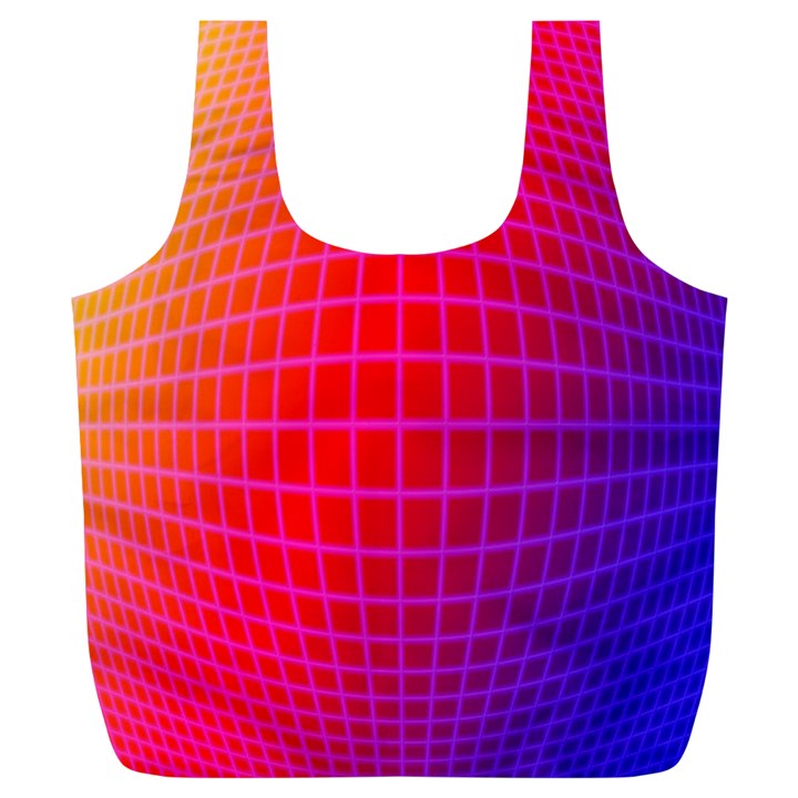 Grid Diamonds Figure Abstract Full Print Recycle Bags (L) 