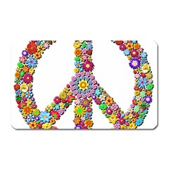 Groovy Flower Clip Art Magnet (rectangular) by Nexatart