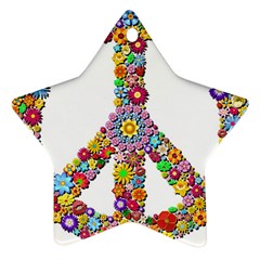 Groovy Flower Clip Art Star Ornament (two Sides) by Nexatart