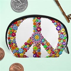 Groovy Flower Clip Art Accessory Pouches (large)  by Nexatart