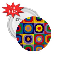 Kandinsky Circles 2 25  Buttons (10 Pack)  by Nexatart