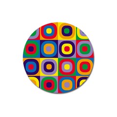 Kandinsky Circles Magnet 3  (round) by Nexatart