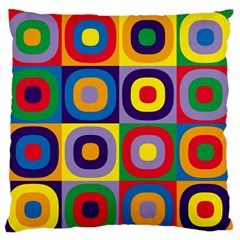 Kandinsky Circles Large Flano Cushion Case (two Sides) by Nexatart