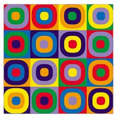 Kandinsky Circles Large Satin Scarf (square) by Nexatart