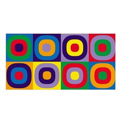 Kandinsky Circles Satin Shawl by Nexatart