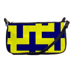 Pattern Blue Yellow Crosses Plus Style Bright Shoulder Clutch Bags by Nexatart