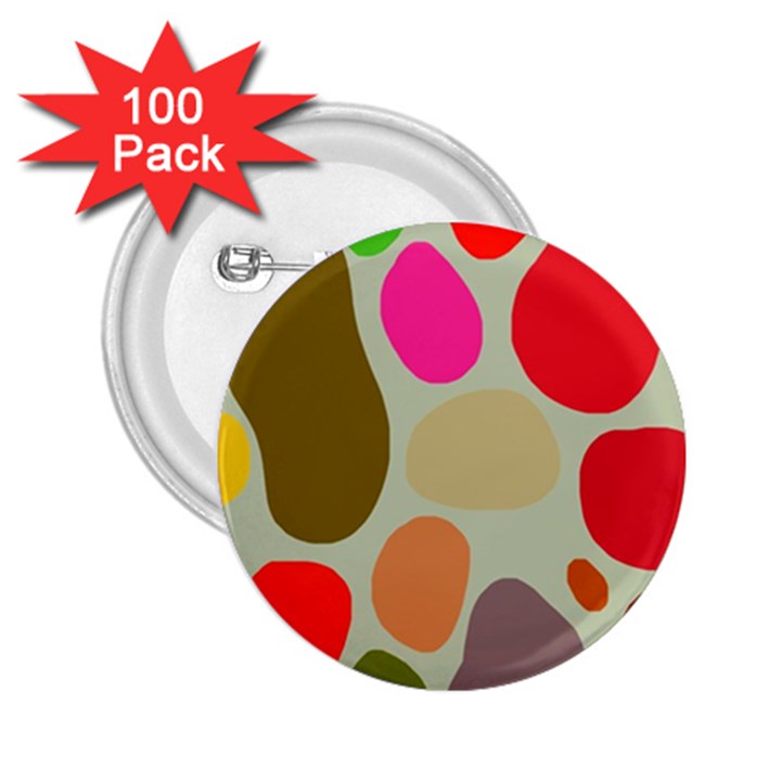 Pattern Design Abstract Shapes 2.25  Buttons (100 pack) 