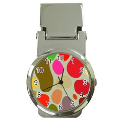 Pattern Design Abstract Shapes Money Clip Watches by Nexatart