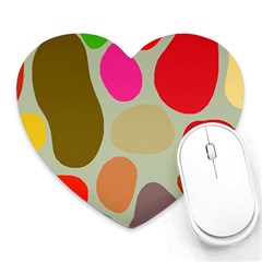 Pattern Design Abstract Shapes Heart Mousepads by Nexatart