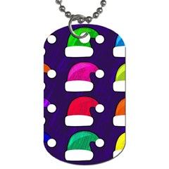 Santa Hats Santa Claus Holidays Dog Tag (one Side) by Nexatart