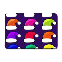 Santa Hats Santa Claus Holidays Small Doormat  by Nexatart