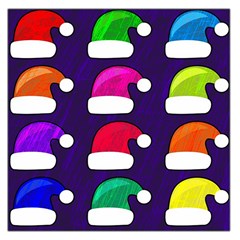 Santa Hats Santa Claus Holidays Large Satin Scarf (square) by Nexatart