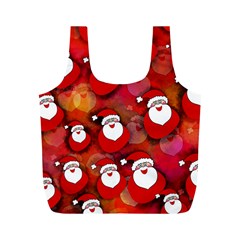 Seamless Santa Tile Full Print Recycle Bags (m)  by Nexatart