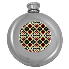 Seamless Tileable Pattern Design Round Hip Flask (5 Oz) by Nexatart