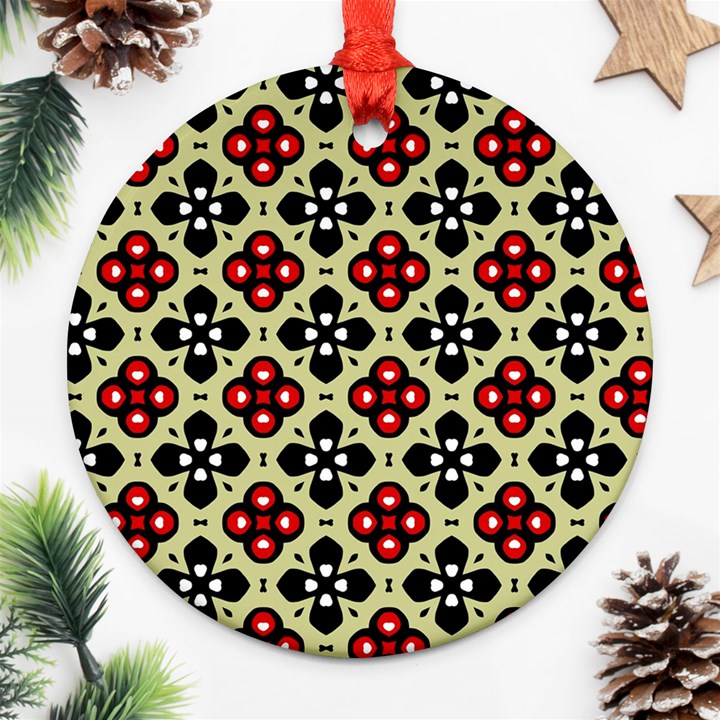 Seamless Tileable Pattern Design Round Ornament (Two Sides)