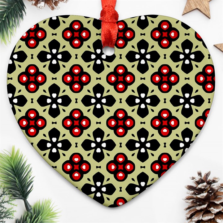 Seamless Tileable Pattern Design Heart Ornament (Two Sides)