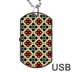 Seamless Tileable Pattern Design Dog Tag Usb Flash (one Side) by Nexatart