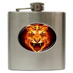 Tiger Hip Flask (6 oz) Front