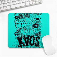 Typography Illustration Chaos Large Mousepads by Nexatart