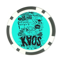 Typography Illustration Chaos Poker Chip Card Guard (10 Pack) by Nexatart